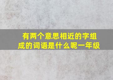 有两个意思相近的字组成的词语是什么呢一年级