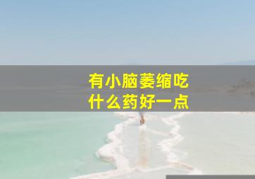 有小脑萎缩吃什么药好一点