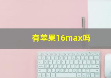 有苹果16max吗