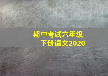 期中考试六年级下册语文2020