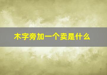 木字旁加一个卖是什么