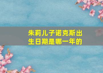 朱莉儿子诺克斯出生日期是哪一年的