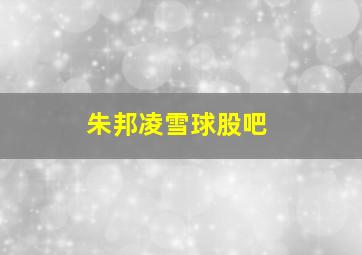 朱邦凌雪球股吧