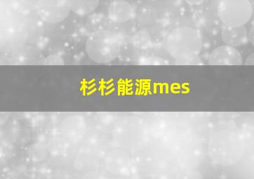 杉杉能源mes