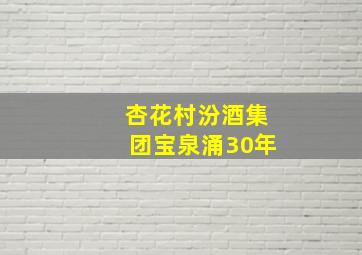 杏花村汾酒集团宝泉涌30年