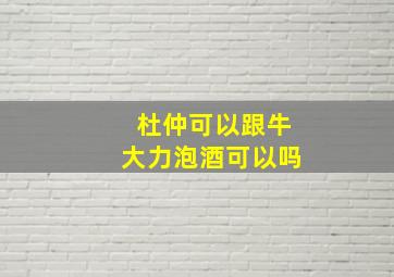 杜仲可以跟牛大力泡酒可以吗