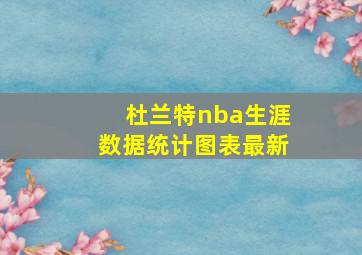 杜兰特nba生涯数据统计图表最新