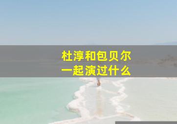 杜淳和包贝尔一起演过什么