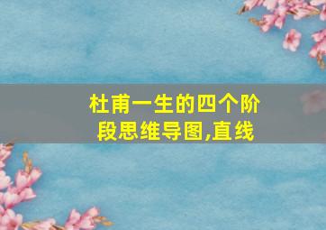 杜甫一生的四个阶段思维导图,直线