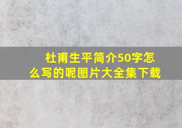 杜甫生平简介50字怎么写的呢图片大全集下载