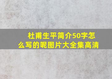 杜甫生平简介50字怎么写的呢图片大全集高清