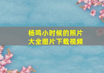 杨鸣小时候的照片大全图片下载视频