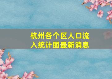 杭州各个区人口流入统计图最新消息