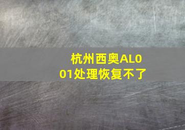 杭州西奥AL001处理恢复不了