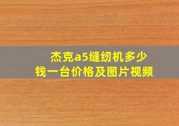 杰克a5缝纫机多少钱一台价格及图片视频