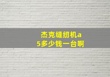 杰克缝纫机a5多少钱一台啊