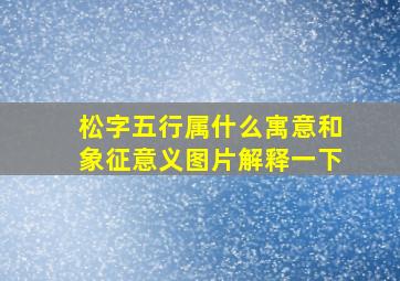 松字五行属什么寓意和象征意义图片解释一下