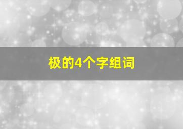 极的4个字组词