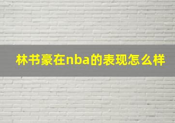 林书豪在nba的表现怎么样