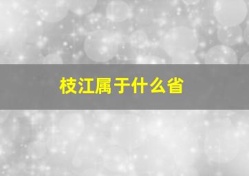 枝江属于什么省