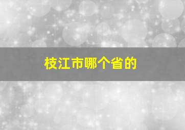 枝江市哪个省的