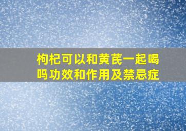 枸杞可以和黄芪一起喝吗功效和作用及禁忌症