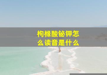 枸橼酸铋钾怎么读音是什么