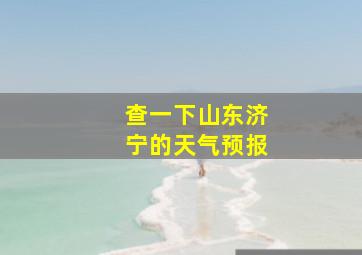 查一下山东济宁的天气预报