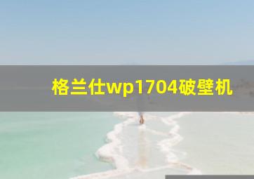 格兰仕wp1704破壁机