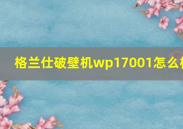 格兰仕破壁机wp17001怎么样