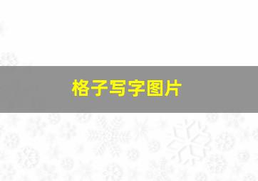 格子写字图片