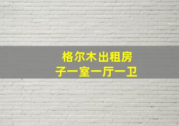 格尔木出租房子一室一厅一卫