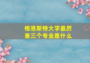 格洛斯特大学最厉害三个专业是什么