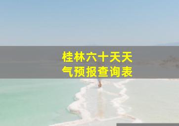 桂林六十天天气预报查询表