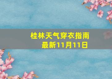 桂林天气穿衣指南最新11月11日