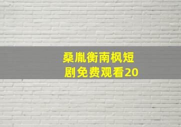 桑胤衡南枫短剧免费观看20