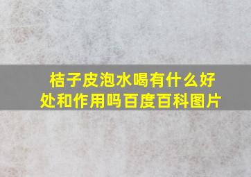 桔子皮泡水喝有什么好处和作用吗百度百科图片