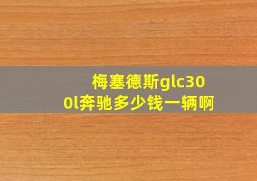 梅塞德斯glc300l奔驰多少钱一辆啊