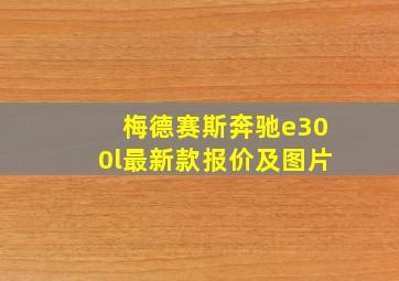 梅德赛斯奔驰e300l最新款报价及图片