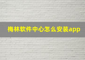 梅林软件中心怎么安装app