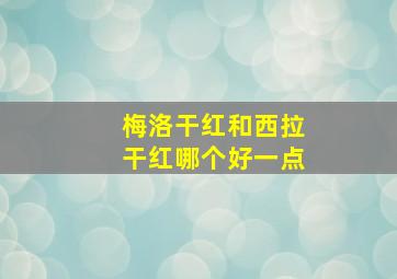 梅洛干红和西拉干红哪个好一点