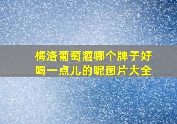 梅洛葡萄酒哪个牌子好喝一点儿的呢图片大全