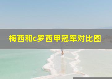 梅西和c罗西甲冠军对比图