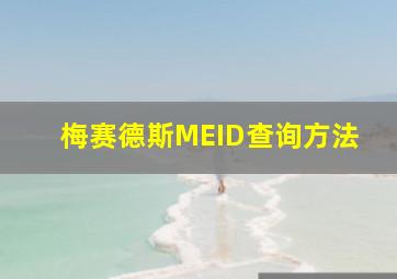 梅赛德斯MEID查询方法