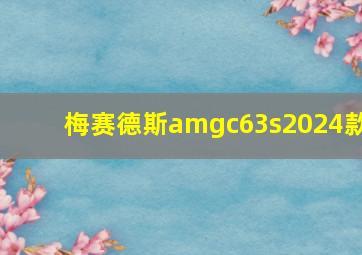 梅赛德斯amgc63s2024款