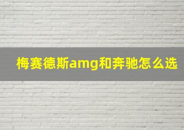 梅赛德斯amg和奔驰怎么选