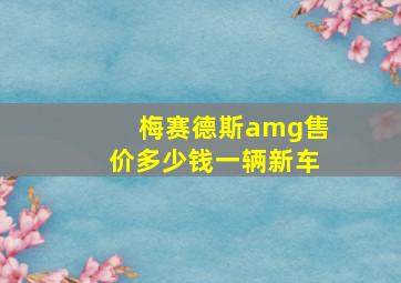 梅赛德斯amg售价多少钱一辆新车