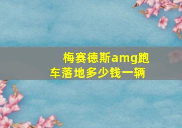 梅赛德斯amg跑车落地多少钱一辆