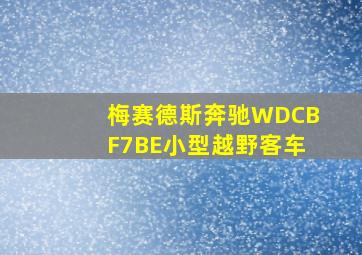 梅赛德斯奔驰WDCBF7BE小型越野客车