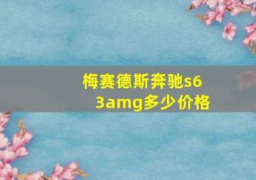 梅赛德斯奔驰s63amg多少价格